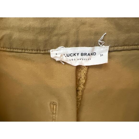 Lucky Brand Button Front Utility Pant Twill Khaki Size 31 Adjustable Waist - Picture 5 of 8